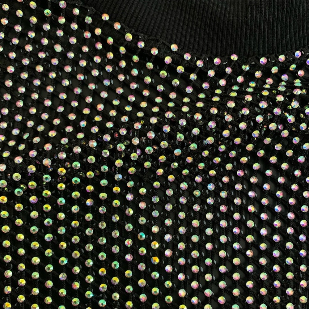DAVID KOMA Crystal Mesh Oversized T-shirt UM 6 - Picture 7 of 12